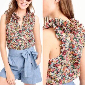 J. Crew Liberty Ruffle Tank